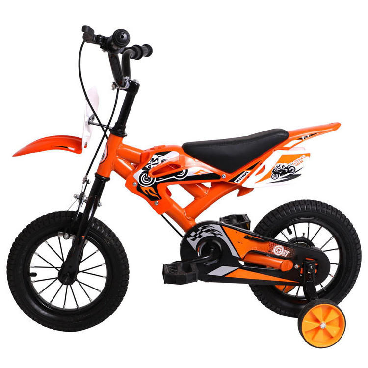 CE ISO Kids Mountain Motorcycle Bike 12 14 16 18 Inch Children Motorized Bicycle With Seat 2 Training Wheel Push Bikes For Baby