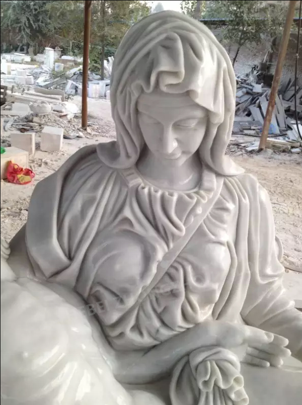 Life Size Marble Stone Holy Family Jesus Mary And Baby Sculpture For Garden Church Decorative Religion Christ Jesue Statue