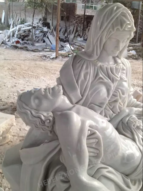 Life Size Marble Stone Holy Family Jesus Mary And Baby Sculpture For Garden Church Decorative Religion Christ Jesue Statue