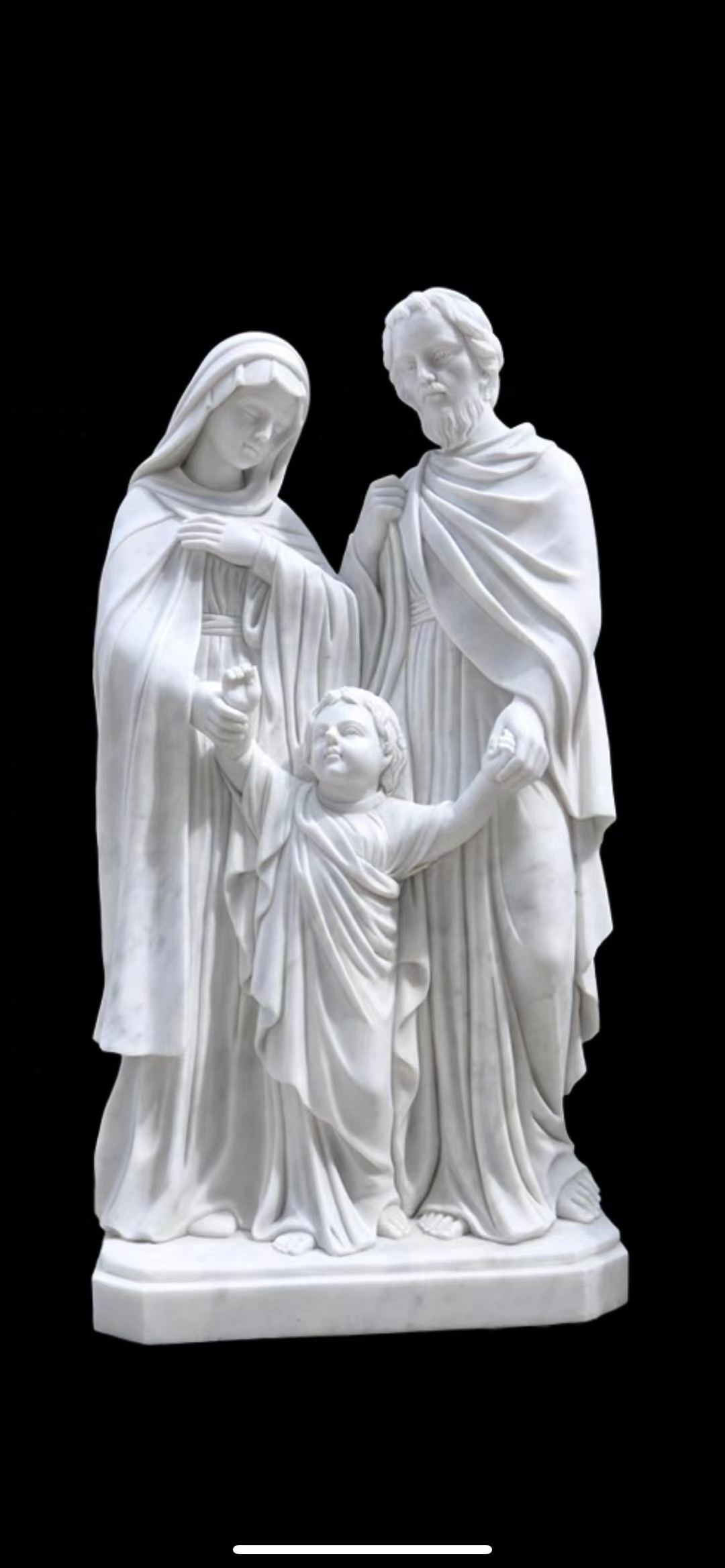 Life Size Marble Stone Holy Family Jesus Mary And Baby Sculpture For Garden Church Decorative Religion Christ Jesue Statue