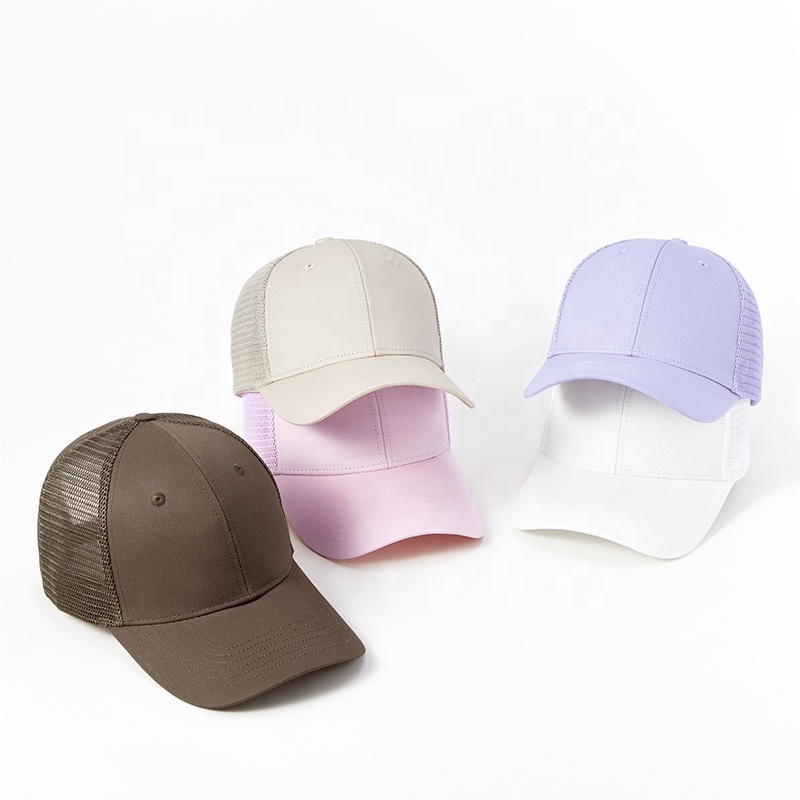 Hot sale Mens baseball cap and hat With Plain hats Mesh Hat 6 panel Summer breathe caps