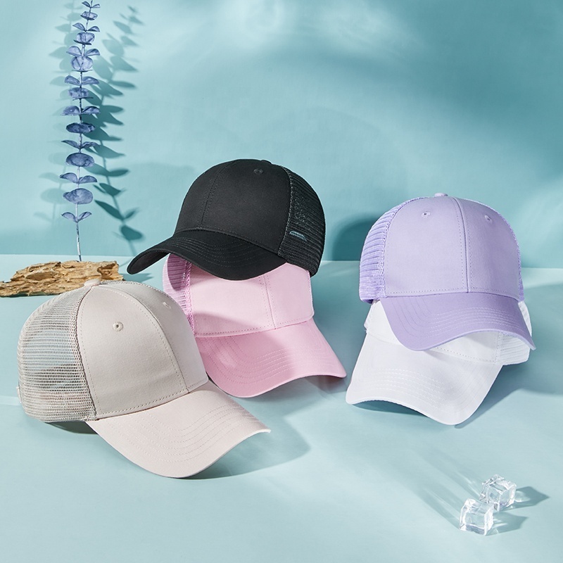 Hot sale Mens baseball cap and hat With Plain hats Mesh Hat 6 panel Summer breathe caps