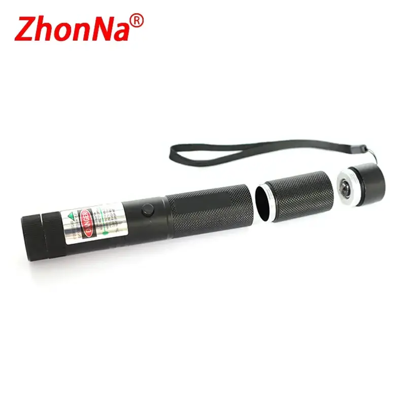 Powerful Laser Pointer Adjustable Focus 532nm Green Laser Pointer Light Projection Teaching Demonstration Pen Outdoor Hunting