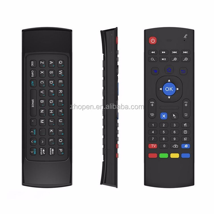 mini 2.4g wireless fly ir learn 3d air mouse mx3 universal remote control for smart android tv box