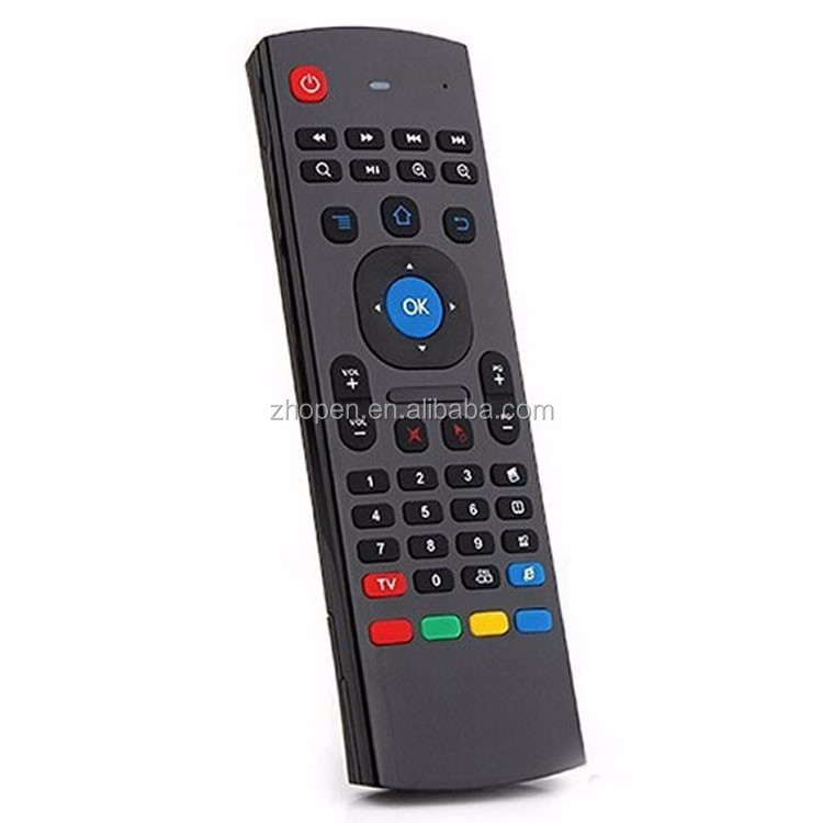 mini 2.4g wireless fly ir learn 3d air mouse mx3 universal remote control for smart android tv box