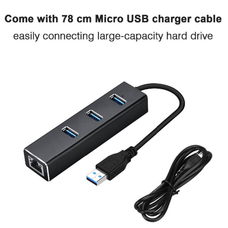 High Speed USB3.0 wired 3 Port Hub With Gigabit USB Muti-function Lan Adapter Ethernet Adapter