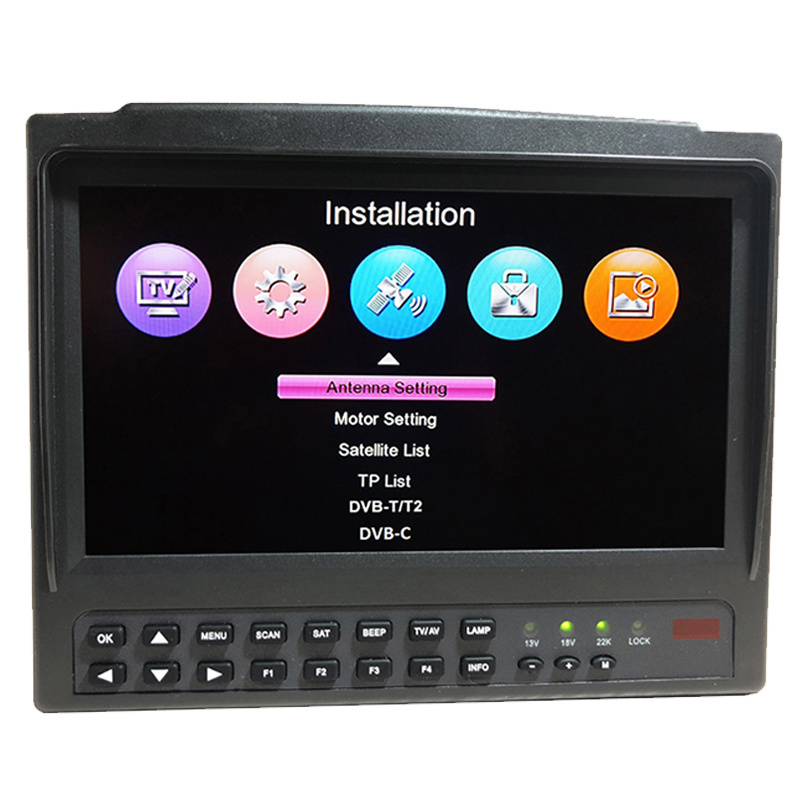 KPT-717ST Portable Widescreen 7 Inch DVB-S2+T2+C Sat Signal Satellite Receivers Digital Satfinder CCTV HD Monitor