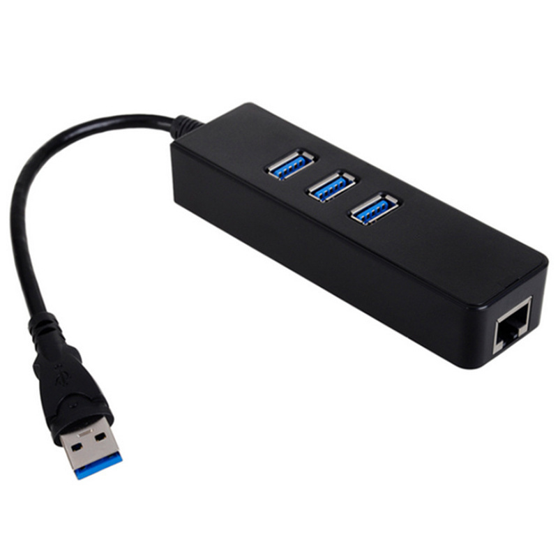 3 Ports USB 3.0 Hub To RJ45 Gigabit Ethernet LAN Wired network