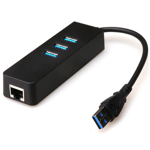 3 Ports USB 3.0 Hub To RJ45 Gigabit Ethernet LAN Wired network