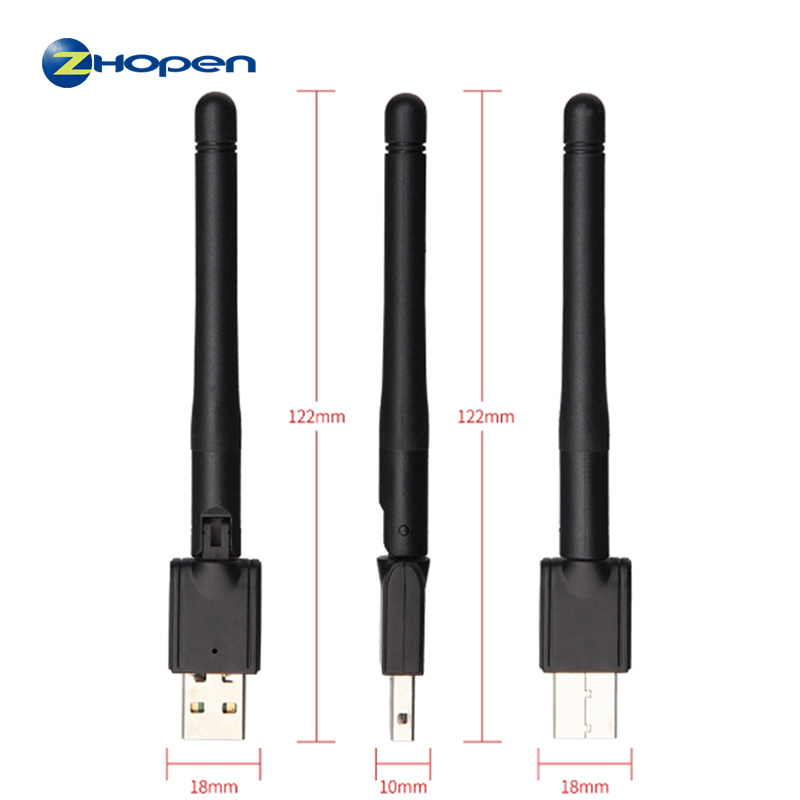 MT7601 Chipset Wifi Adapter Antenna 2.4G Wireless USB Wifi Dongle 802.11N Internet Lan Card For Starsat Tv Receiver CCTV Camera