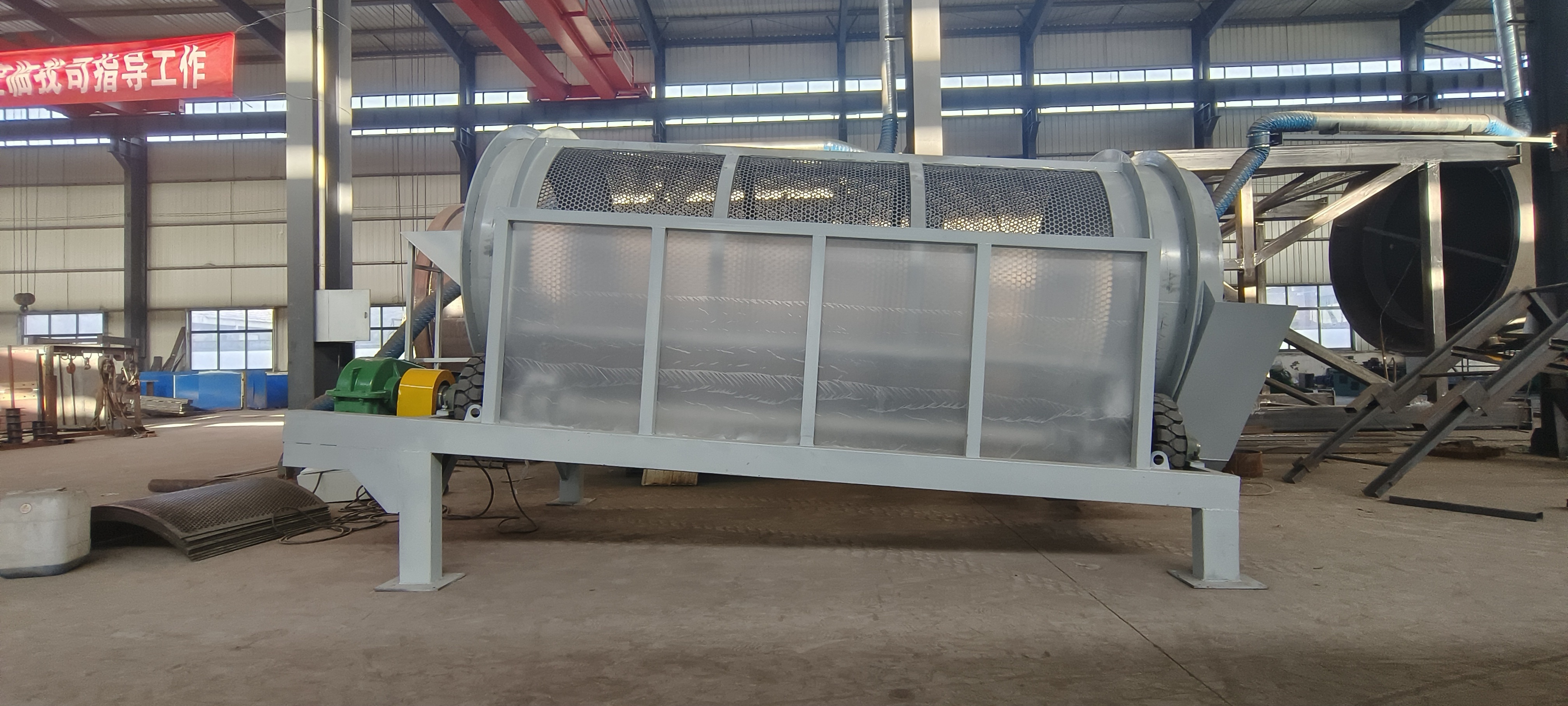 Rotary Soil Sieving Machine Small Trommel Screen Sand 