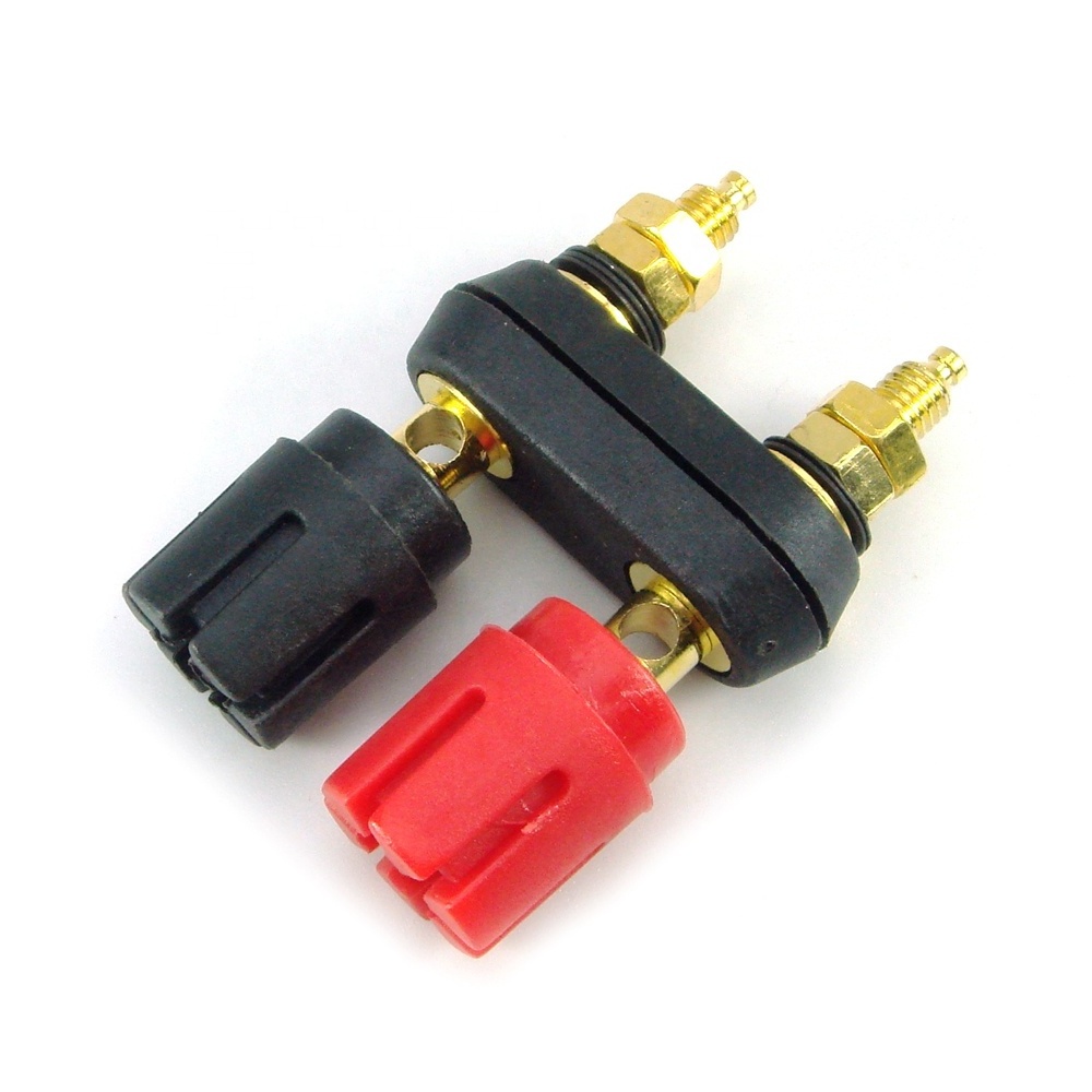 Dual 4mm Banana Plug Jack Socket Binding Post for Speaker Amplifier Terminal