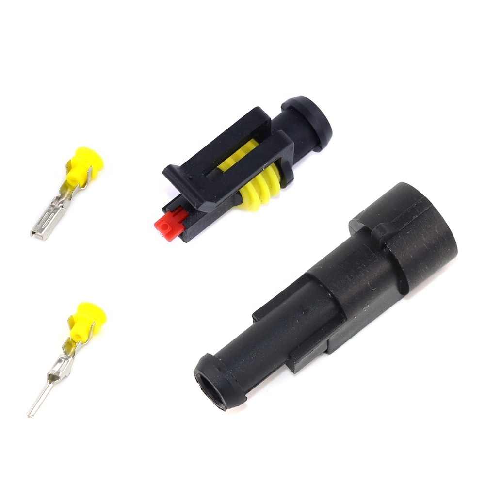 Waterproof Electrical Wire Connector 1/2/3/4/5/6 Pins Way AMP Super Seal Automotive Xenon Lamp Male and Female Plug