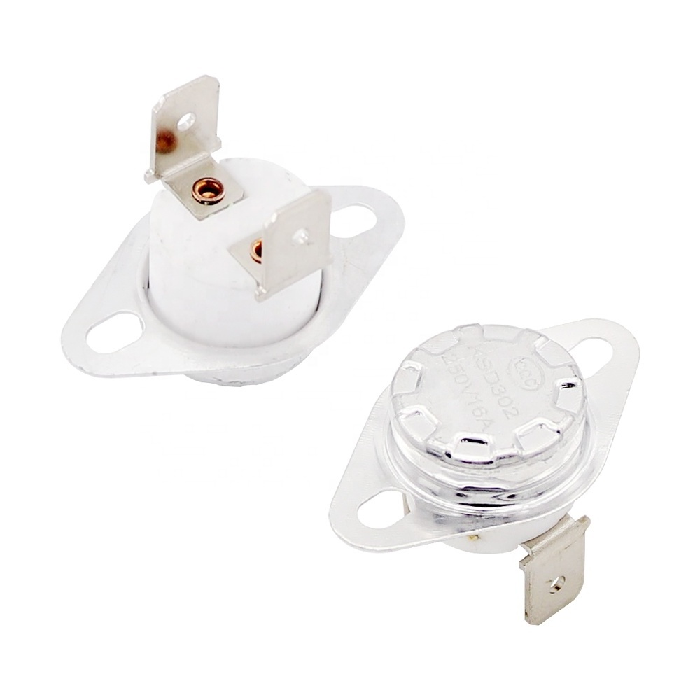 KSD302 250V 16A 40~130 Degree Centigrade Ceramic Temperature Switch Thermostat N/C N/O Normally Closed/Open