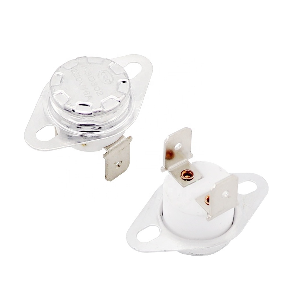 KSD302 250V 16A 40~130 Degree Centigrade Ceramic Temperature Switch Thermostat N/C N/O Normally Closed/Open