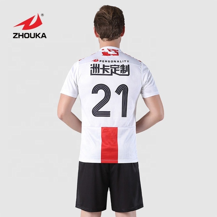 2019 top sale new design sports function fabric men football jersey soccer wear for Chinese manufacturer