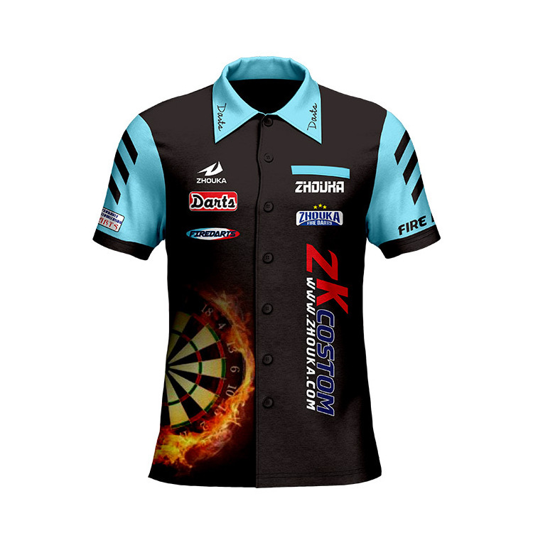 ZHOUKA Custom design Your Own Dart Shirt High Quality Dart Jersey Shirt Design