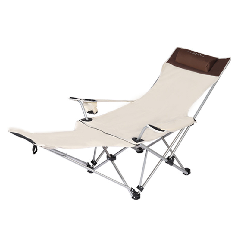 Outdoor Camping Fishing Beach Metal Folding Chair with Foot Rest