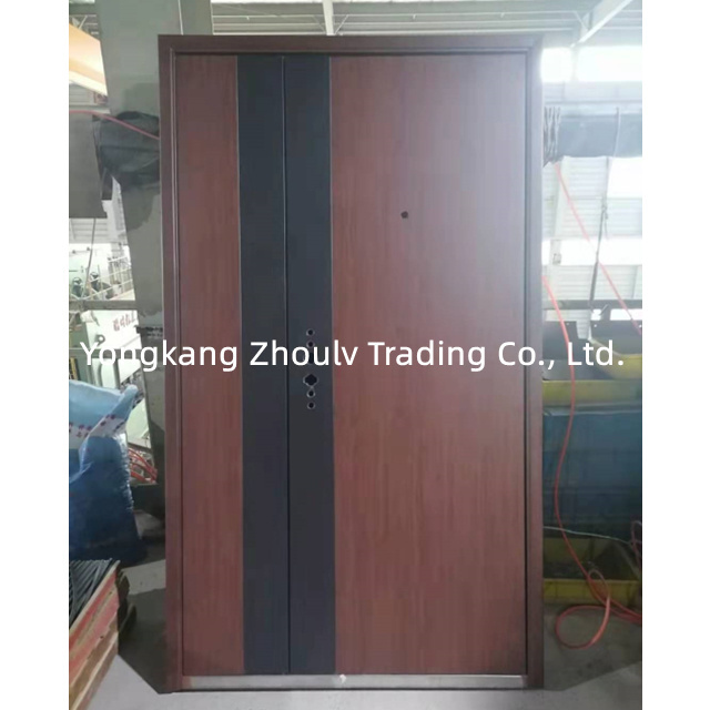 High quality exterior security steel  patio doors China to pakistan door delivery one and half door 1200MM