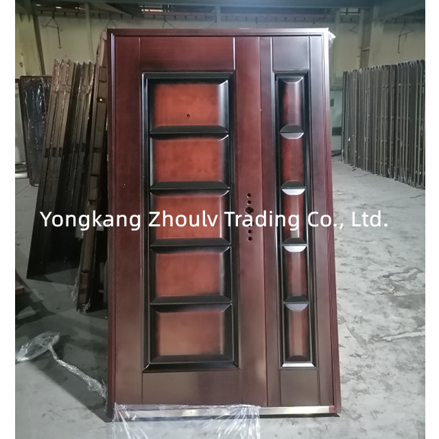 High quality exterior security steel  patio doors China to pakistan door delivery one and half door 1200MM