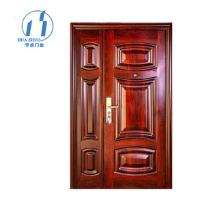 ZHOULV DOOR sales reasonable price wooden steel security doors for house