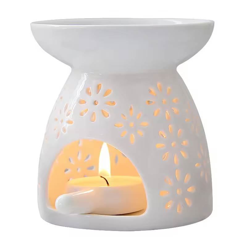 Wholesale Wax Melt Essential Oil Burner Ceramic Aroma Burners Wax Warmer Tea Light Candle Holder