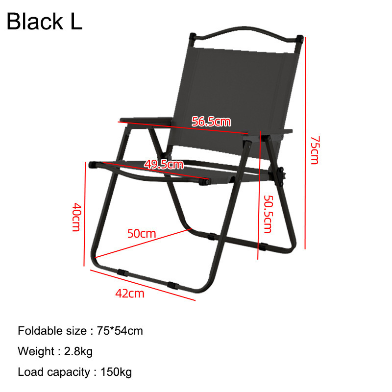 Outdoor folding Leisure Kermit Chair Camping Folding chair Portable recliner Fishing camping backrest stool