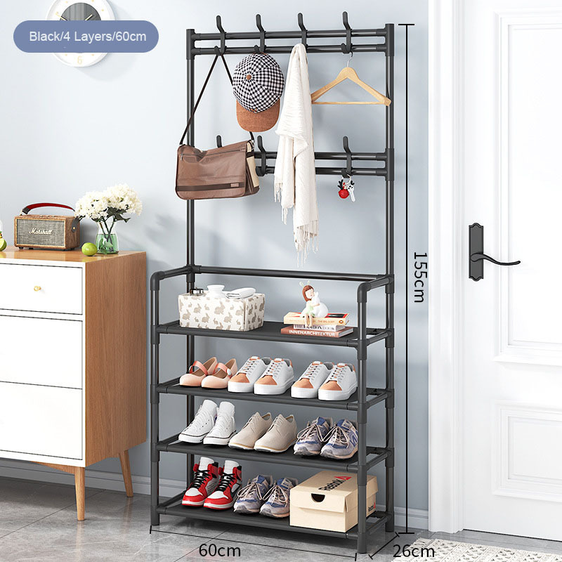 Multifunctional Custom Living Room Furniture Freestanding Coat And Shoes Rack  hanger clothes rack