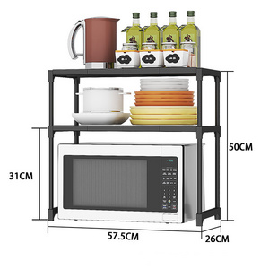 Multifunction  Yiwu Removable Shelves and Steel Pipes 2 Tier Storage Rack Expandable Under Sink Organizer