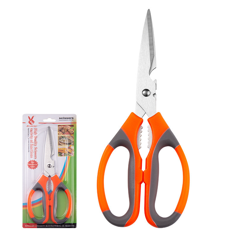 Stainless steel non-slip handle Household chicken shears kitchen scissors sharp multi-purpose shear