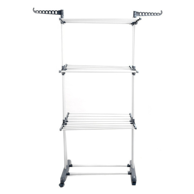 Cheap update Winged Foldable 3 Layers clotheslines Stand Drying Rack Laundry display rack