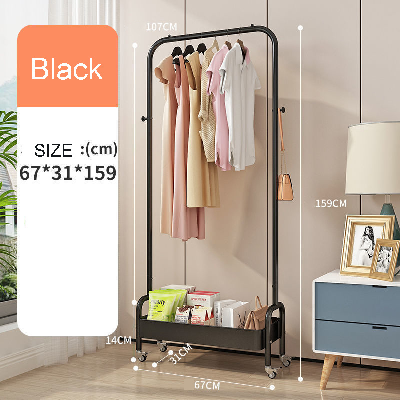 Nordic Movable Clothes Hanger Metal Clothes Rack Clothes Hanger Rack folding storage shelf