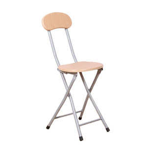 Classic folding chair stylish office chair portable home reinforced steel tubular wooden chair