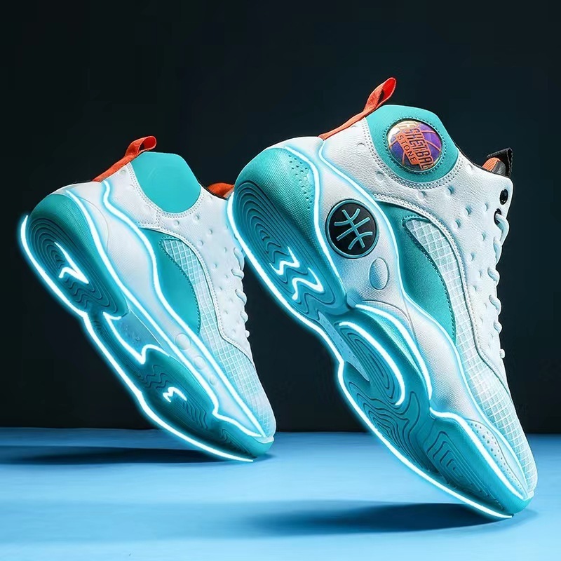 Summer new mesh breathable sports shoes youth actual combat basketball shoes sports trendy basketball shoes