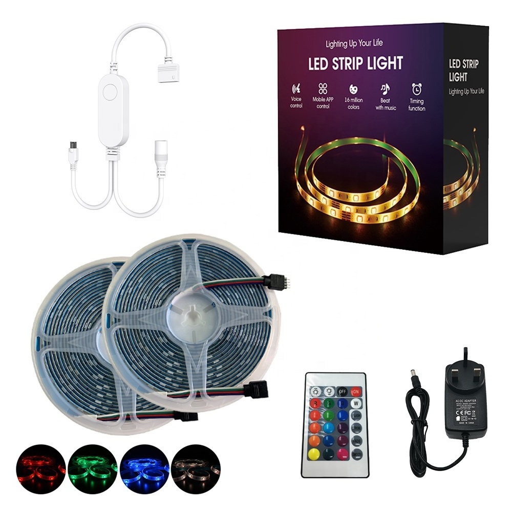 Smart Christmas Light Waterproof RGBIC Light Strip 1 Year Warrant DC 25V CE ROHS LED Strip with Tuya App Remote Control