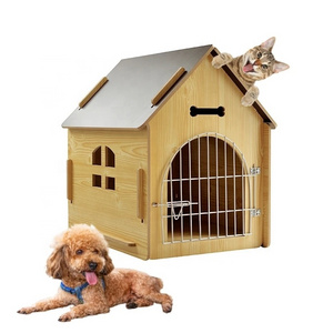 "High-Quality Wooden Indoor Dog and Cat House Cage: Wholesale Kennel for Resting and Relaxing Comfort"