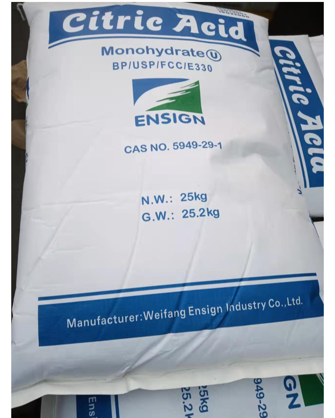 Citric Acid Mono hot sell citric acid for food grade weifang ensign /ttca