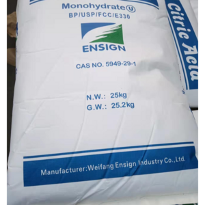 Citric Acid Mono hot sell citric acid for food grade weifang ensign /ttca