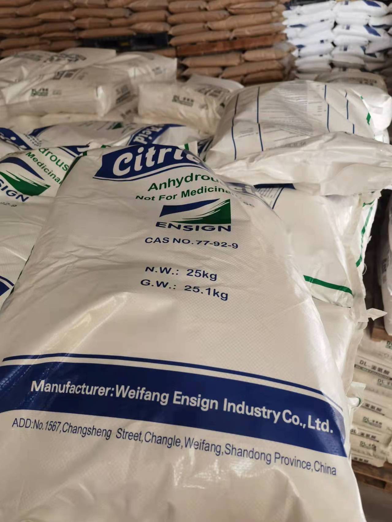 Citric Acid Mono hot sell citric acid for food grade weifang ensign /ttca