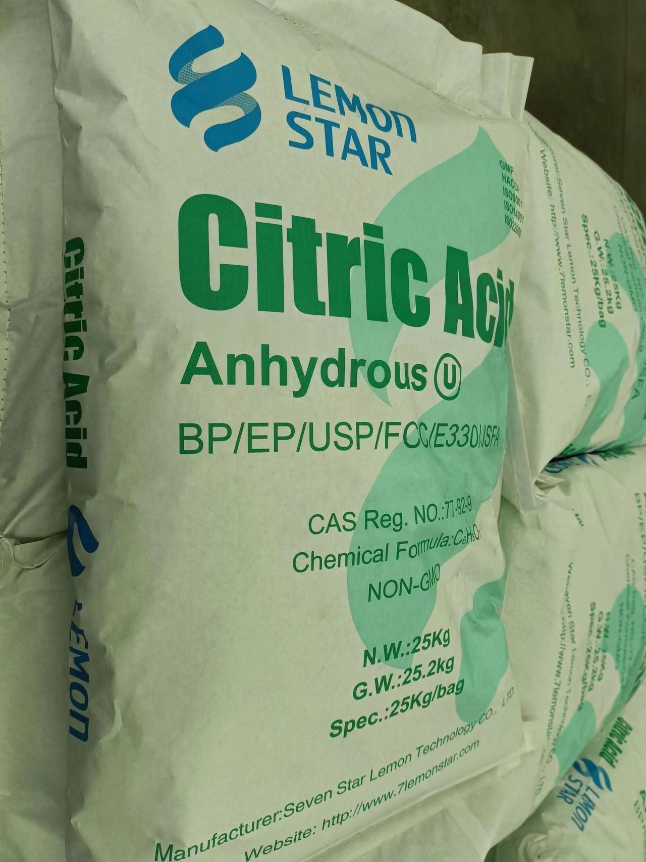 2024 cheap price Lemon Star Citric acid anhydrous 30-100 mesh Kosher high quality BP/USP/FCC/E330