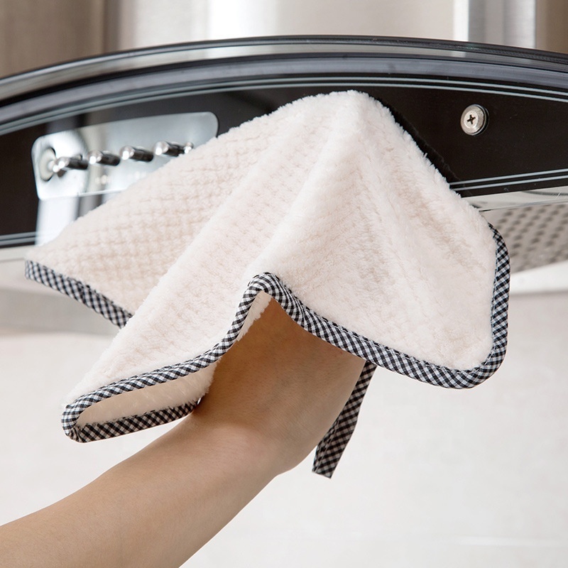 Microfiber Kitchen Dish Cloths Absorbent Hanging Microfiber Fast Drying Kitchen Cleaning Towels for Home