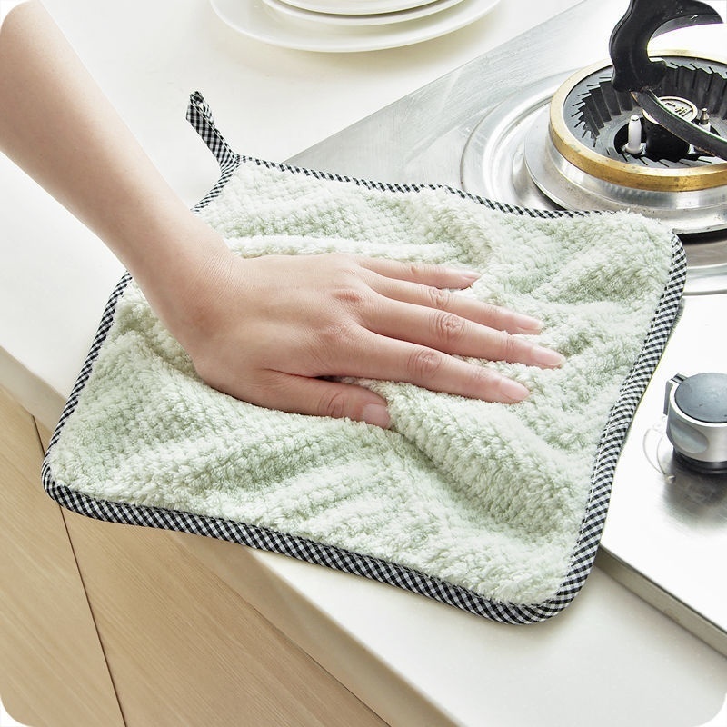 Microfiber Kitchen Dish Cloths Absorbent Hanging Microfiber Fast Drying Kitchen Cleaning Towels for Home