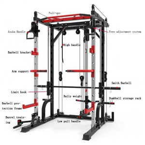 Zhoya cheap home gym smith machine gym squat rack for home use mutli function station