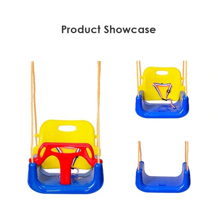 ZHOYA Bucket Style Swing Seat Infant Swing Nylon Rope Comfortable and Secure Easy Load Attaches to Most Swing Sets