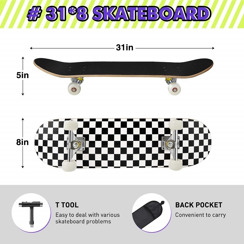 Zhoya Professional Wooden Kids Girl Custom Wheels Blank Patinetas Longboard Skateboard Skate Board Complete For Adults Boys