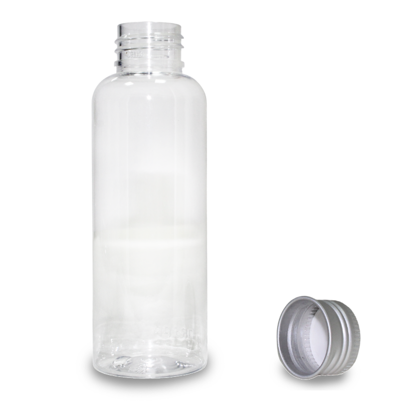 Clear Empty Boston Round Coffee Syrup 100ml Eco Friendly Biodegradable Plastic Syrup Bottle Plastic Juice Bottles with Cap