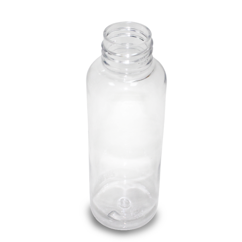 Clear Empty Boston Round Coffee Syrup 100ml Eco Friendly Biodegradable Plastic Syrup Bottle Plastic Juice Bottles with Cap