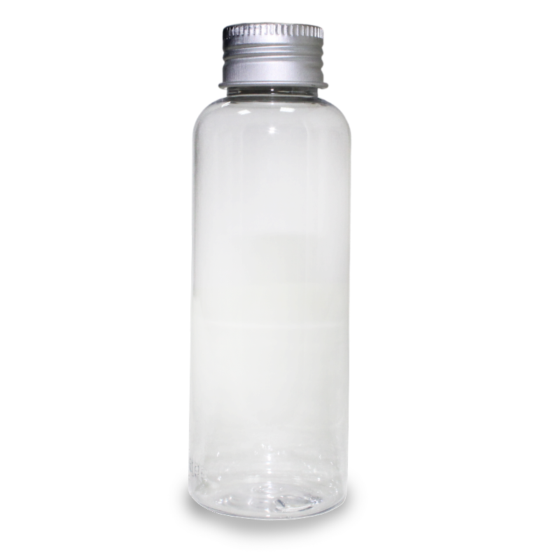 Clear Empty Boston Round Coffee Syrup 100ml Eco Friendly Biodegradable Plastic Syrup Bottle Plastic Juice Bottles with Cap