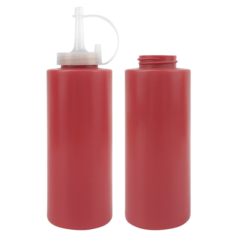 Plastic LDPE Mayonnaise Ketchup Dispenser Honey Squeeze Tomato Sauce Squirt Bottle for Fast Food