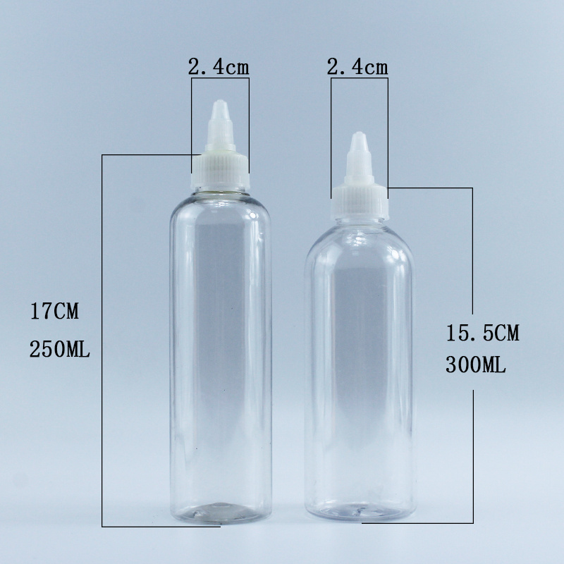 Empty PET Pointed 250ml 300ml Large capacity Plastic Super Glue Applicator Squeeze Dropper Bottle